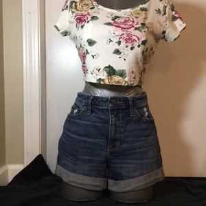 Denim High Rise Boyfriend Jean Shorts - Hollister